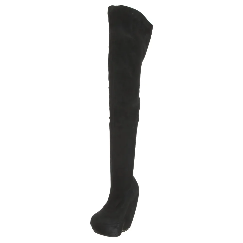 Nicholas Kirkwood | Black Pony Thigh Boot